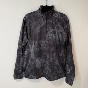 Kryptek Women Cronos Half Zip XL Grey Excellent Typhon Camo Pullover 19WCROZ